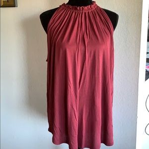 Loft maroon sleeveless top